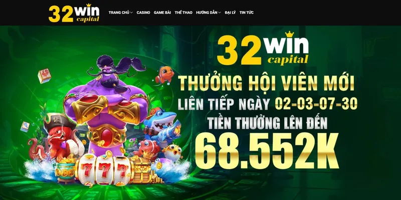 Nhà cái 32Win là điểm đến vô cùng hấp dẫn cho anh em